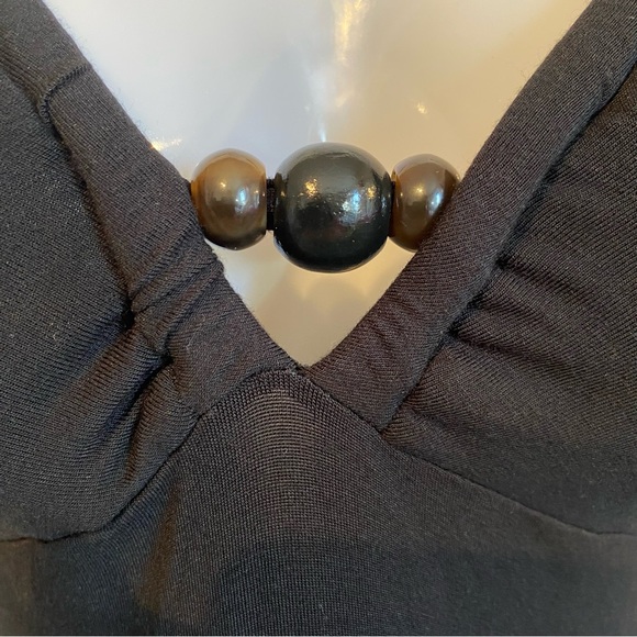 Guess Jeans Black Beaded Open Back Halter Maxi Dress NWT Size XS - Picture 11 of 16